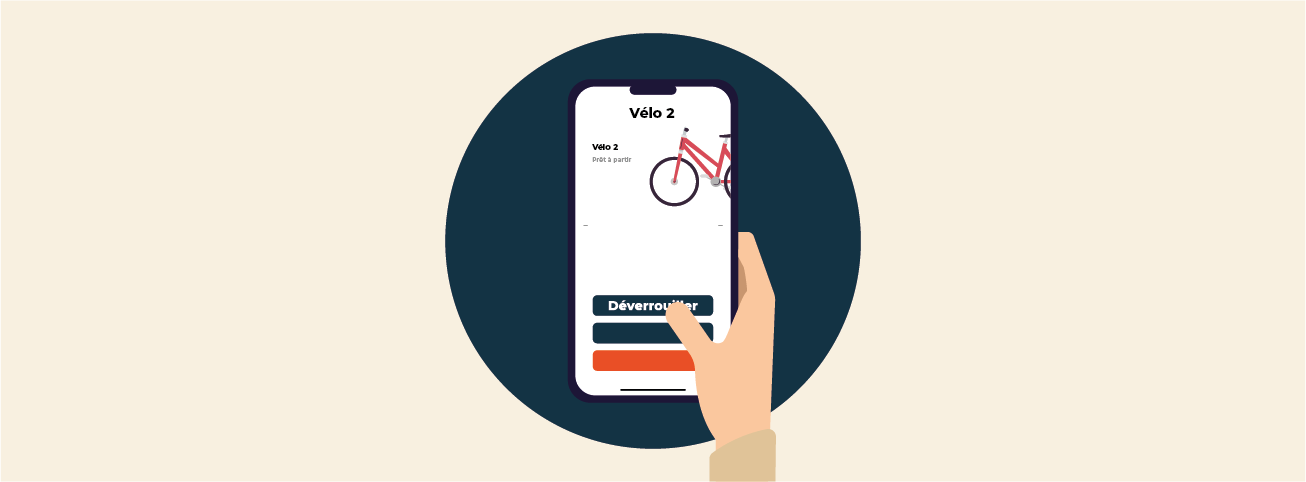 Emprunter un vélo via l’application