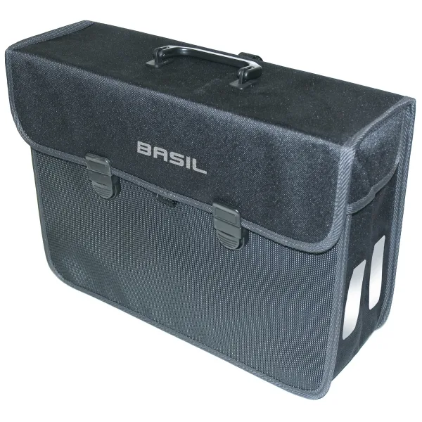 Basil - Sac arrière - Malaga XL - noir, réfléchissant, imperméable 17L — vélo électrique