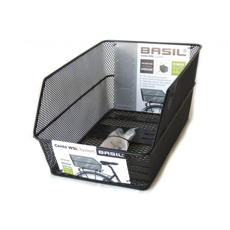 [ECOX008444] Basil Panier Cento Fixe - Système WSL (Noir)