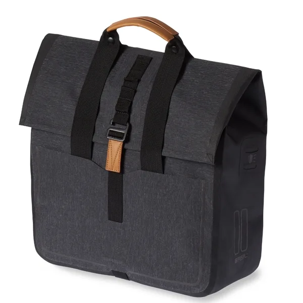 Basil - Sac arrière Urban Dry Shopper - gris foncé — vélo électrique