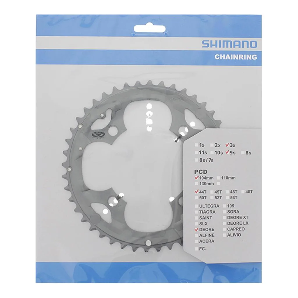 SHIMANO Plateau 44D FC-M590 Gris — vélo électrique