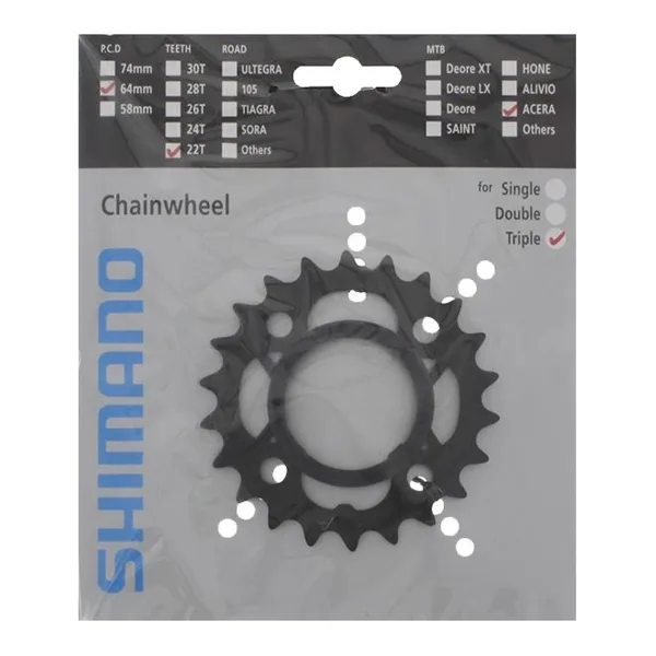 Shimano Plateau 22D Acera FC-M361 Noir CN-Flasque — vélo électrique