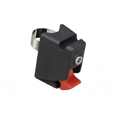 Adaptateur pour sacoche de selle Contour-Max . forme compacte pour s'adapter à toutes les tiges de selle (25-32 mm) .charge maximale : 3 kg Un anneau spécial en alu avec double fixation assure une connexion stable à l'adaptateur. — vélo électrique
