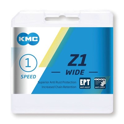 Chaîne de vélo KMC Z1 Wide EPT 1/2 X 1/8 112 maillons 8,6mm Longlife