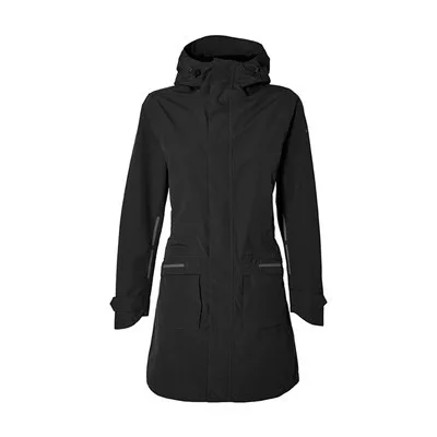 BASIL parka imperméable MOSSE femme noire — vélo électrique
