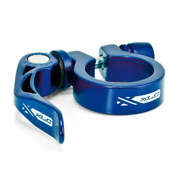 [ECOX211587] XLC PC-L04 COLLIER POUR TIGE DE SELLE ALUMINIUM FERMETURE RAPIDE 31.6 mm BLEU