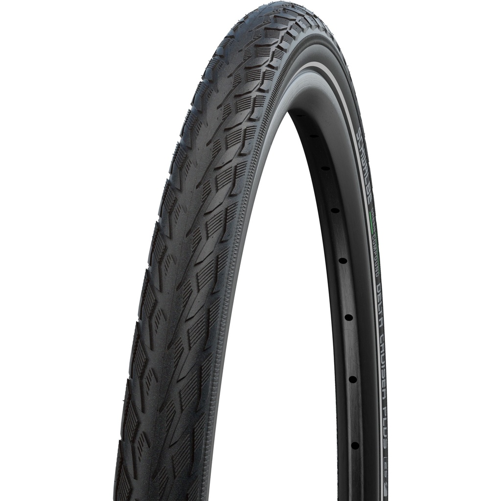 [ECOX253336] Schwalbe Pneu DELTA CRUISER PLUS 28x1.50 700x38C HS431 ACT P-GUARD TWINSKIN RIGIDE NOIR RÉFLÉ.40-622