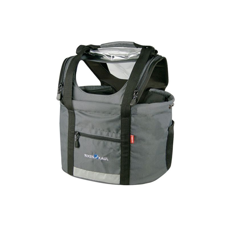 [Ecox255098] Klickfix Panier avant pour chiens "Doggy" gris, 24l