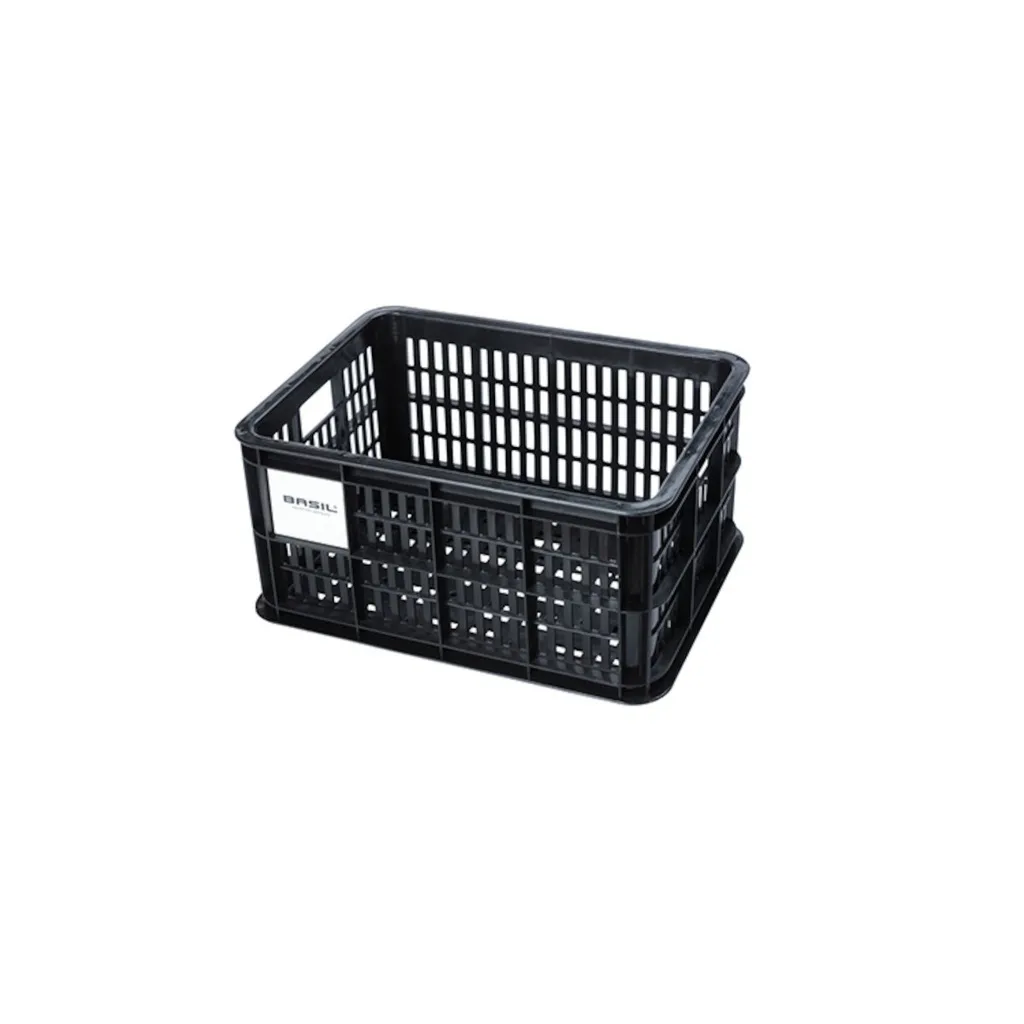 Basil Caisse de vélo en plastique recyclé S, noir - 17.5L — vélo électrique