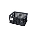 Basil Caisse de vélo en plastique recyclé S, noir - 17.5L