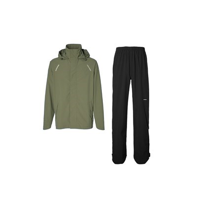 [ECOX288598] Basil Hoga ensemble de pluie unisex Vert olive (S, Vert)