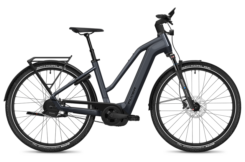 [ECOX295577] Flyer Gotour 7.23 Auto - cadre trapèze (S, Gris, 750 Wh, Clé amovible)