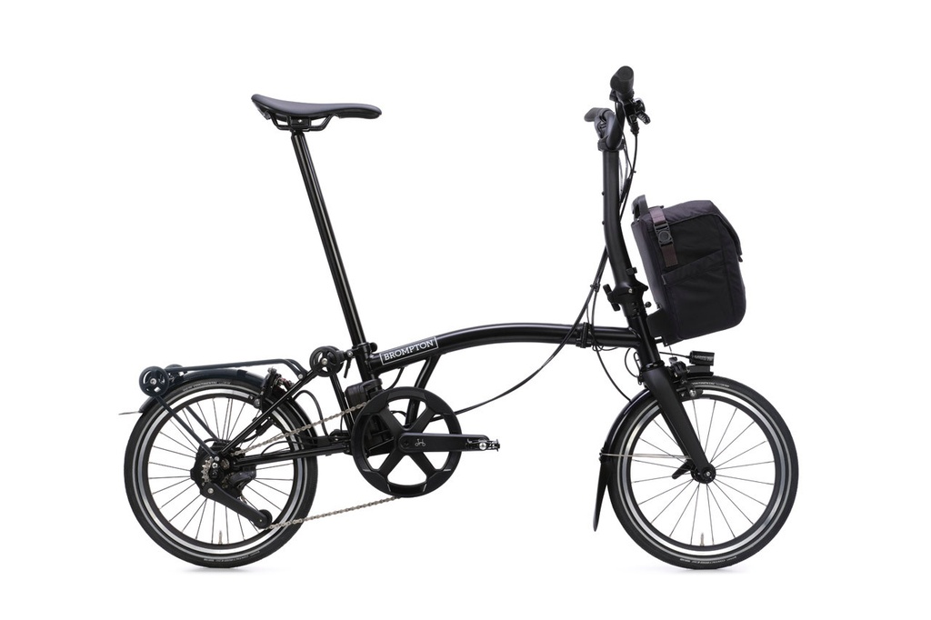[ECOX299303] Brompton Electric P Line e-Motiq System (S/M, Noir, 345 Wh, Sans porte-bagages)
